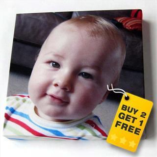 Photo canvas with baby's photo