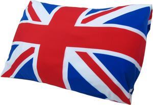 personalised british flag pillow case