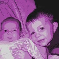 photo with posterise style pop art